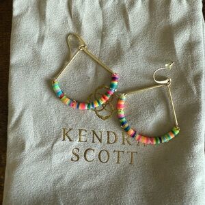 Kendra Scott Reece Drop Earrings Multicolor Beaded and gold